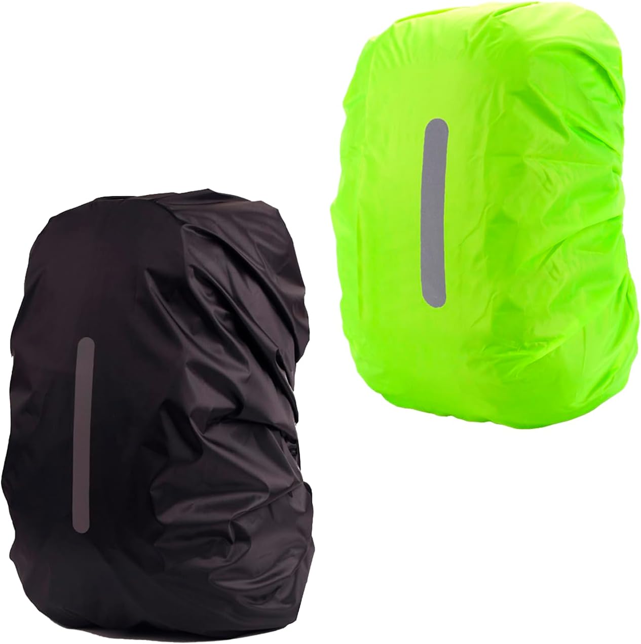 2 Pack S Waterproof Backpack Covers 15-25L, Reflective Rain Protection