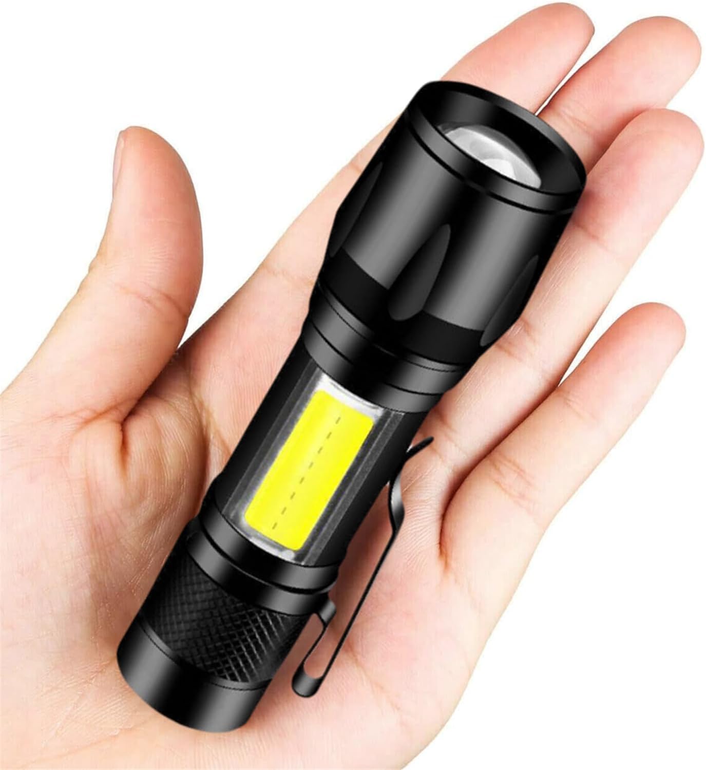 300LM Mini Flashlight - USB Rechargeable, 3 Modes & Zoomable | Pocket-Sized, Waterproof EDC Light for Emergencies