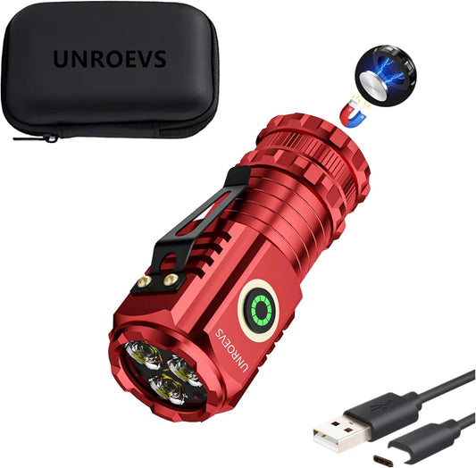 XC01 2550 Lumen Tactical Flashlight - USB-C Rechargeable, 5 Modes & Magnet Base | Mini But Mighty Light for Camping, Survival & Emergencies