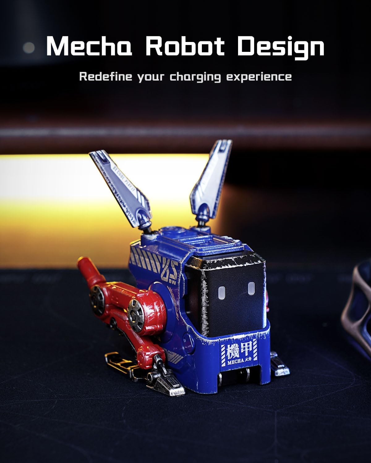 Revolutionary 65W Alpha65 Mecha Robot Fast Charger - Compact 3-Port USB C Power Adapter for iPhone, MacBook, iPad, Galaxy S23/S24, and More!