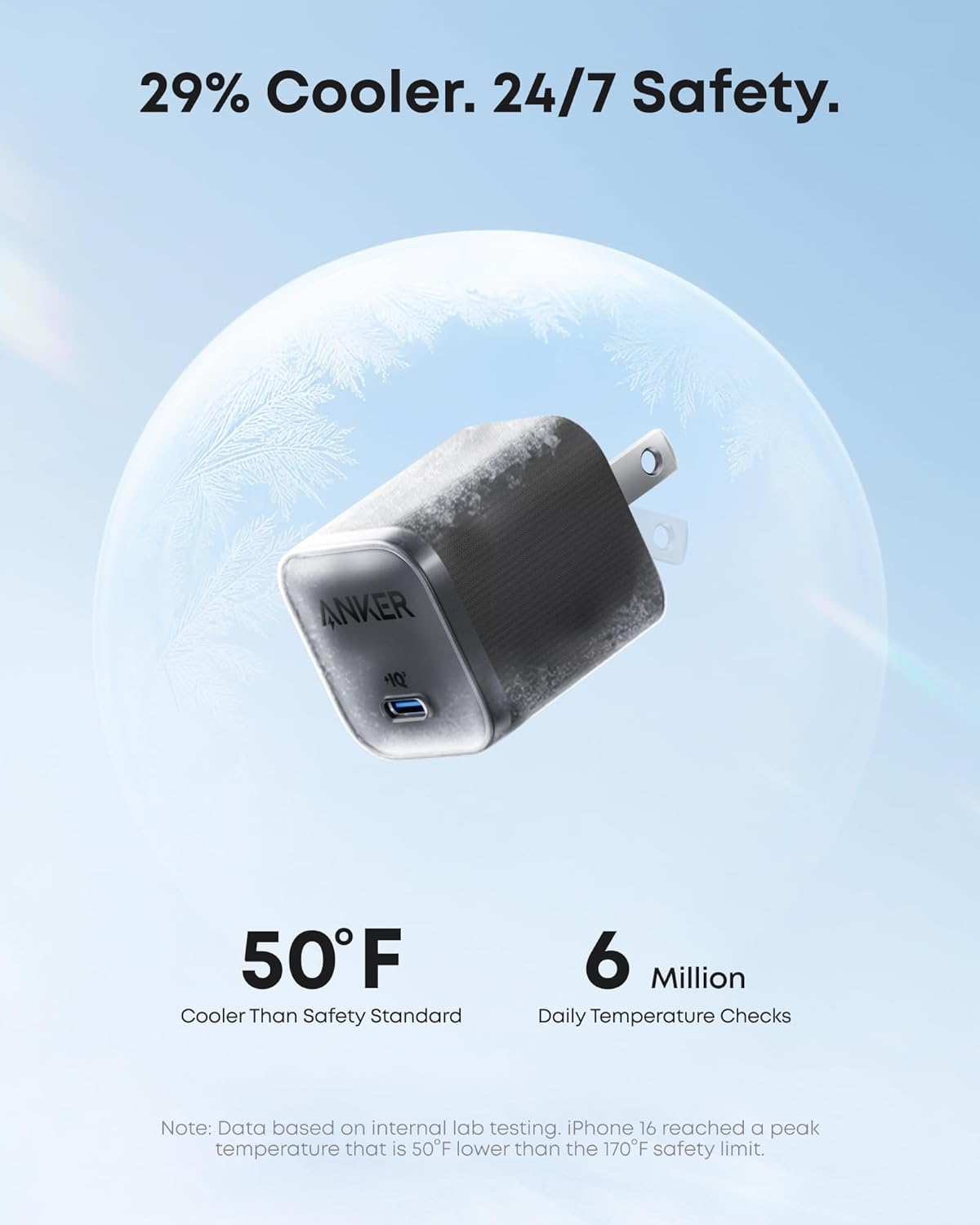 Anker 45W Nano Charger | GaN Fast Wall Charger & 6ft Cable