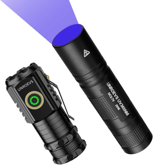2-in-1 Tactical Flashlight & UV Light - 1500LM EDC, 5 Modes & Magnetic Base | 365nm Blacklight for Detection, Inspections & Emergencies