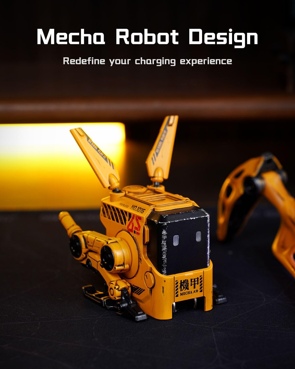 Alpha65 65W Fast Charger - Compact Robot Design, Foldable Power Adapter for iPhone, MacBook, Galaxy & More