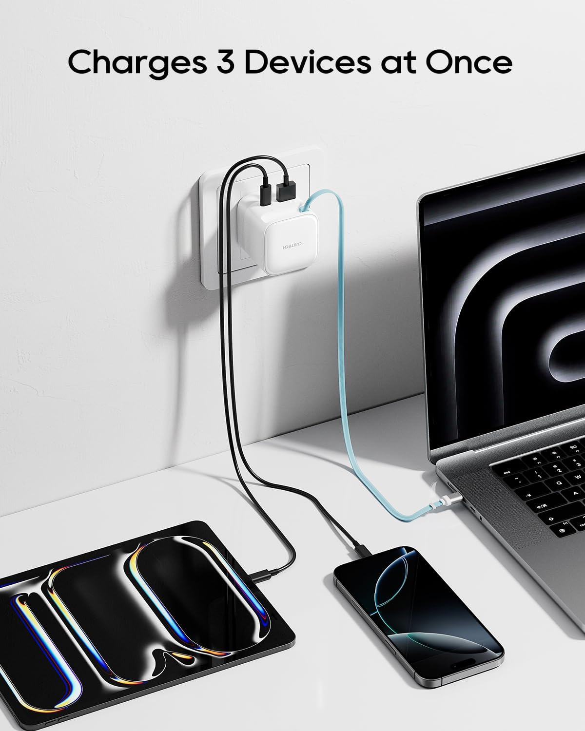 CUKTECH CP6 65W GaN USB C Charger Retractable Cable Fast Charging