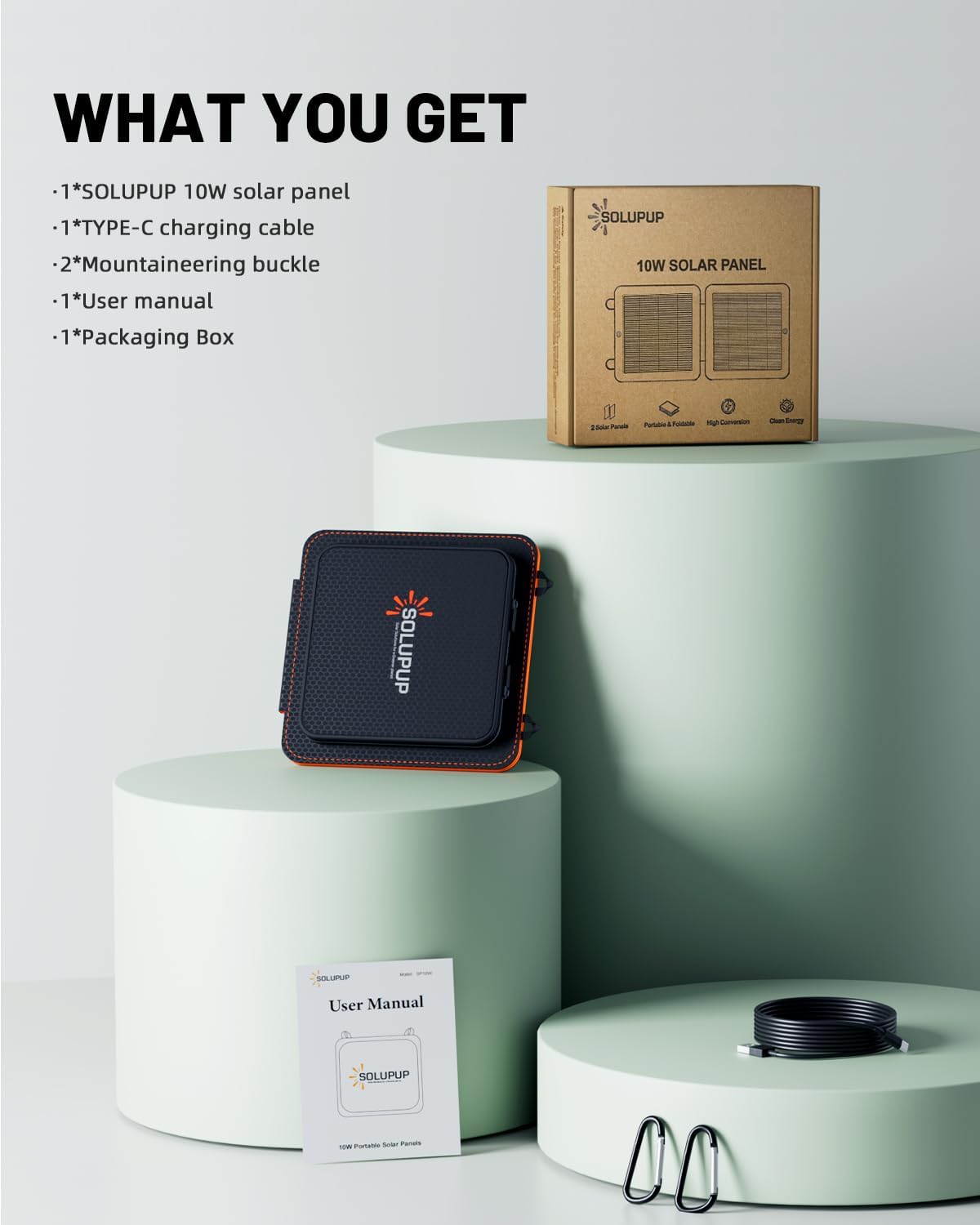 SOLUPUP Solar Panel 10W-200W | Solar Charger for Phone & Power Station