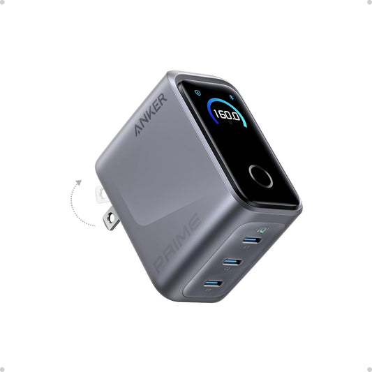 Anker Prime 160W GaN: Smart Display 3-Port Charger