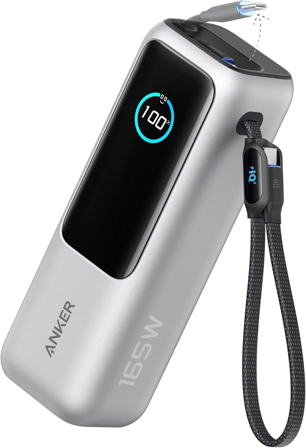 Anker 25K Power Bank | Triple 100W USB-C, Built-In Cables