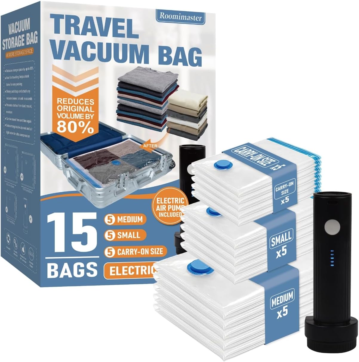 Space Saver Vacuum Bags w/Electric Pump - 10/15/25