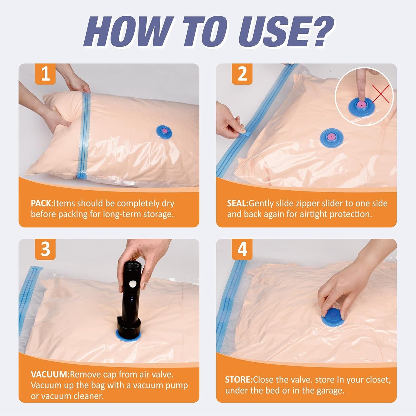 Space Saver Vacuum Bags w/Electric Pump - 10/15/25