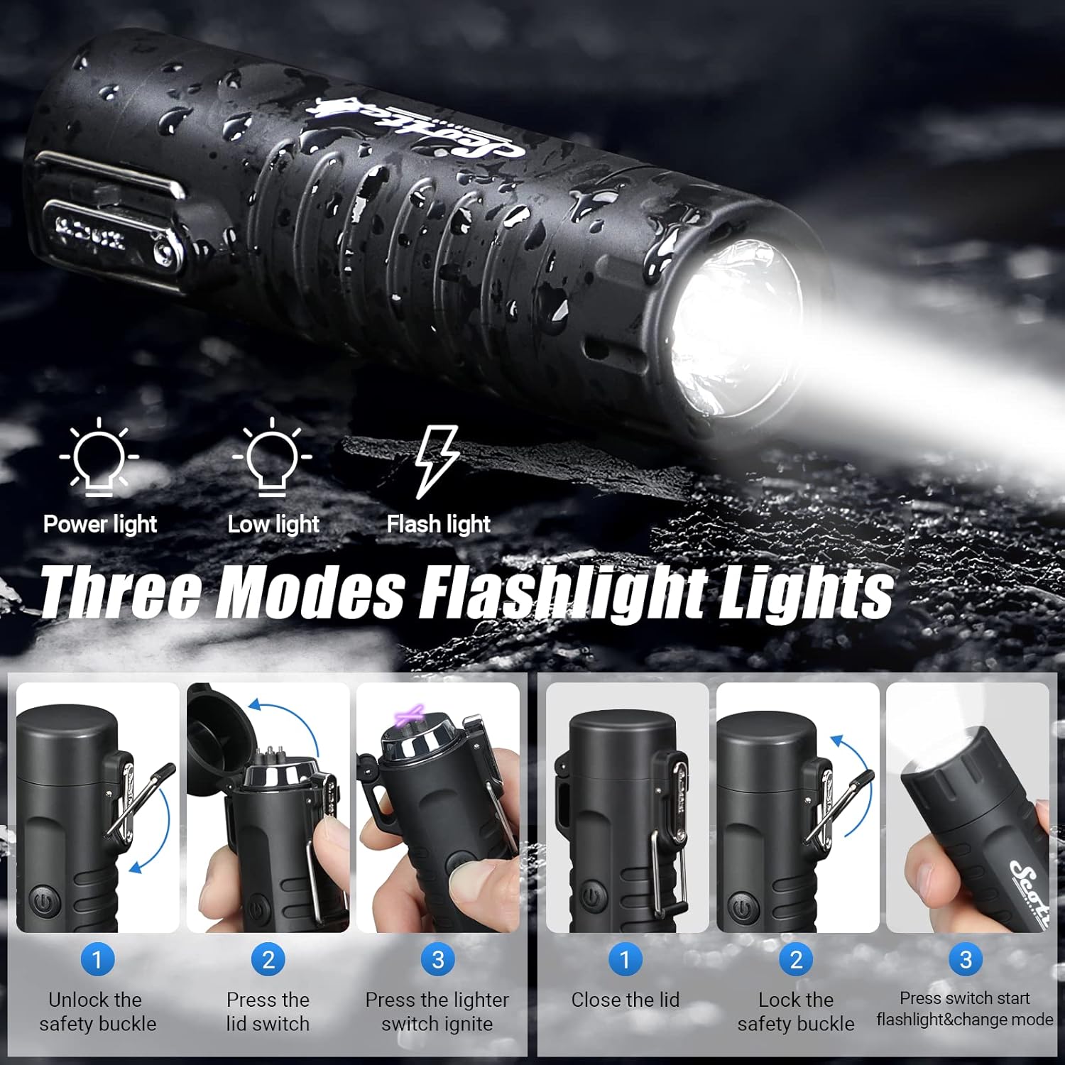 🔥 2-in-1 Plasma Arc Lighter + 5-in-1 Survival Kit