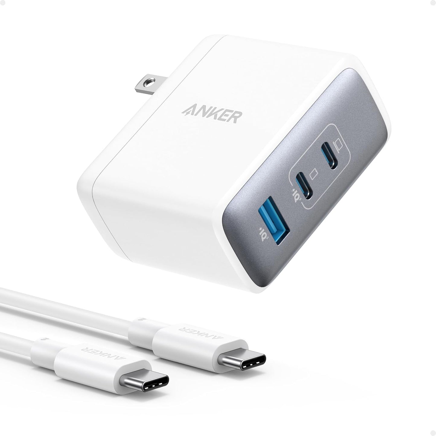Anker 100W Nano Charger | 3-Port GaN II Wall Charger