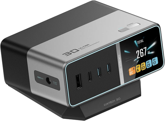 CUKTECH 30 Ultra 300W Desktop Charging Station 140W USB C GaN