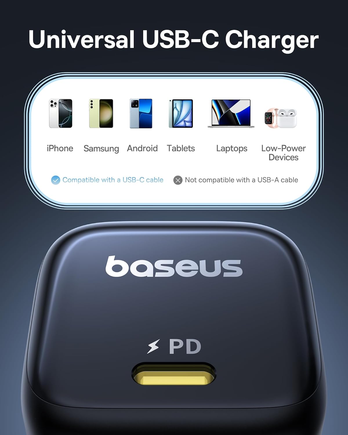 Baseus 45W PicoGo Fast Wall Charger - Compact & Powerful