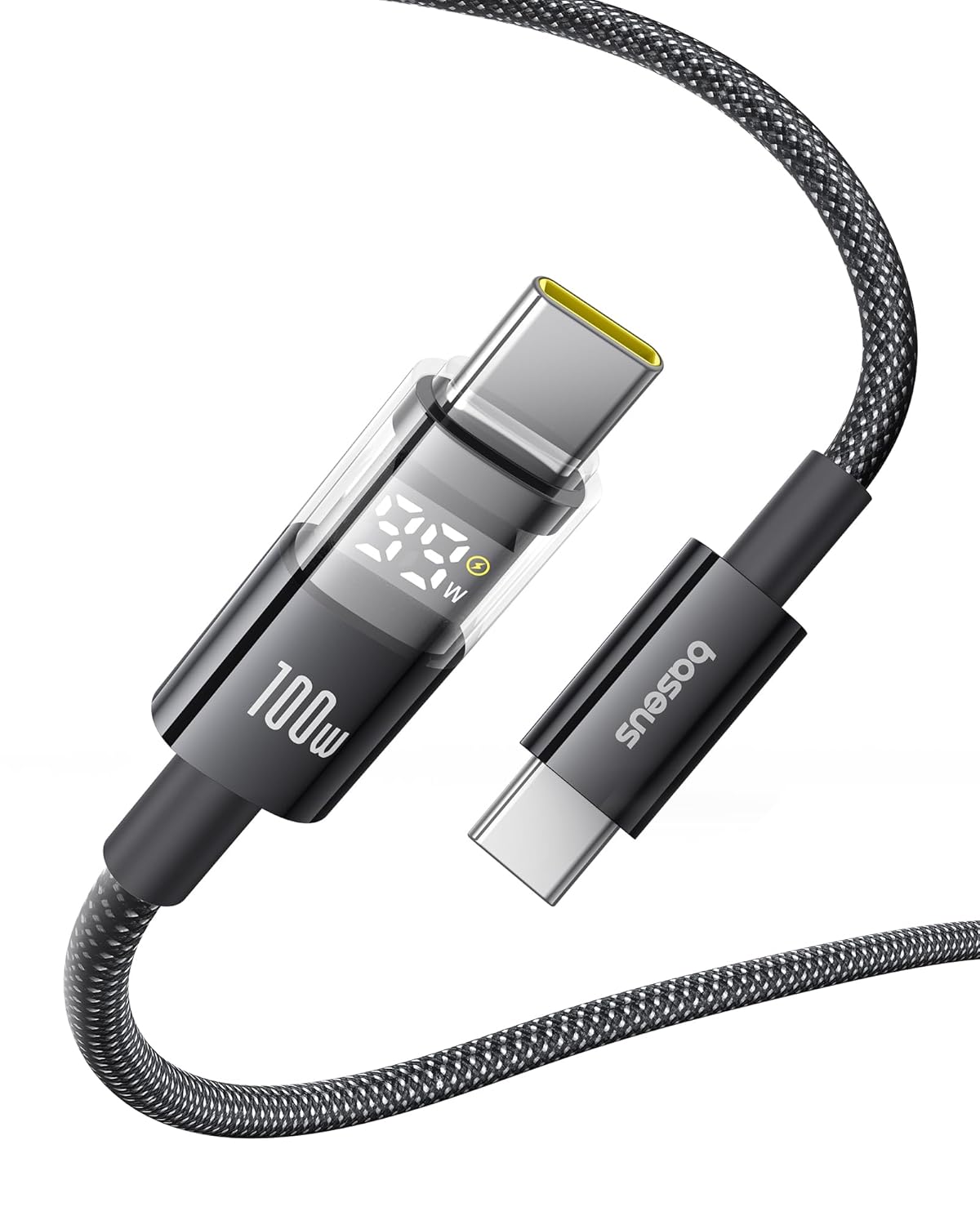 Baseus USB C Cable 100W 5A Fast Charging LED Display Braided 3.3ft