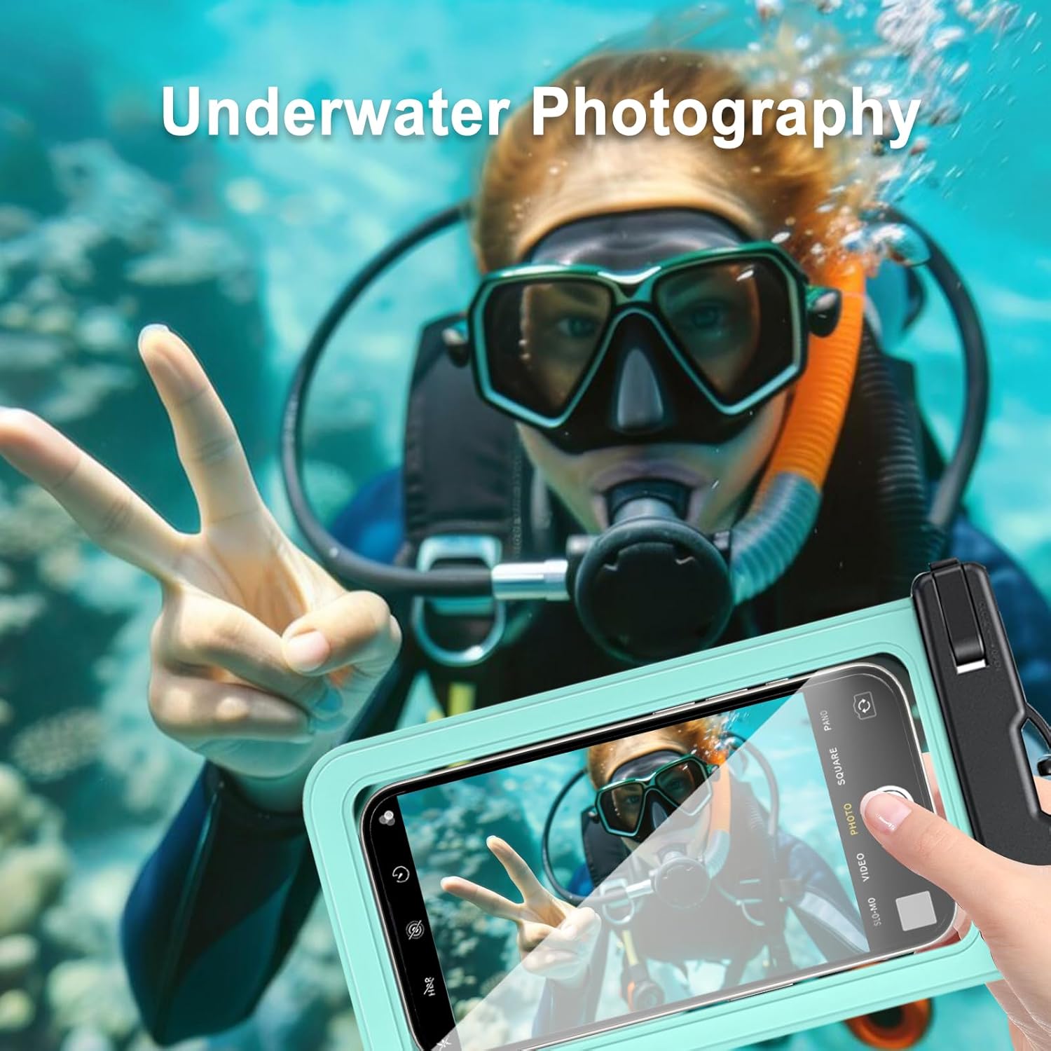 2-Pack IPX8 Waterproof Phone Pouch for iPhone 16-13, Samsung S25/S24