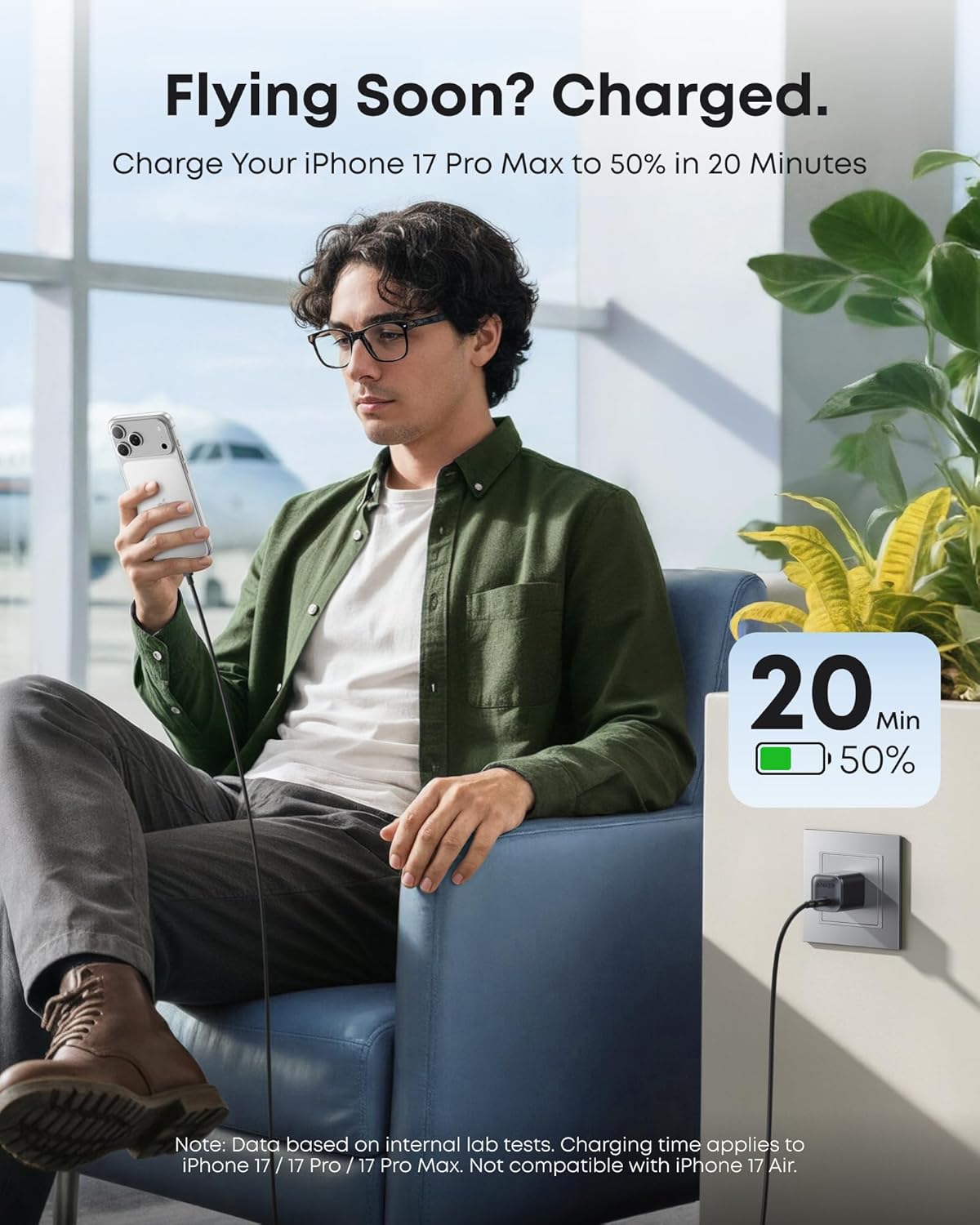 Anker 45W Nano Charger | GaN Fast Wall Charger & 6ft Cable