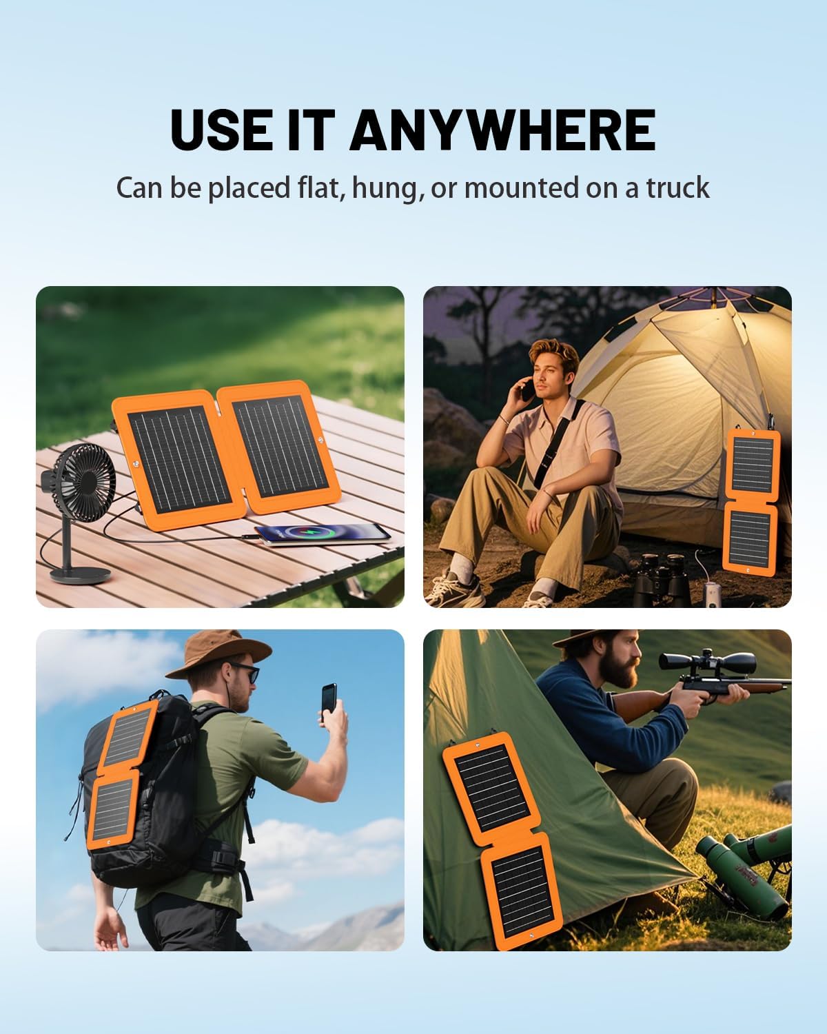 SOLUPUP Solar Panel 10W-200W | Solar Charger for Phone & Power Station