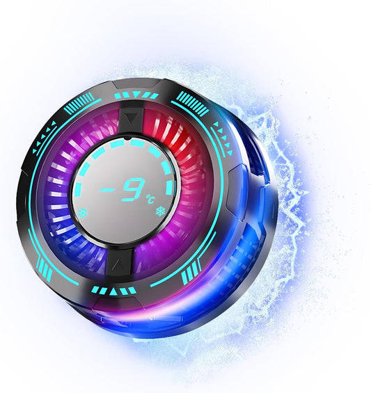 Phone Cooler with LED Temp Display - 15W Semiconductor Gaming Fan