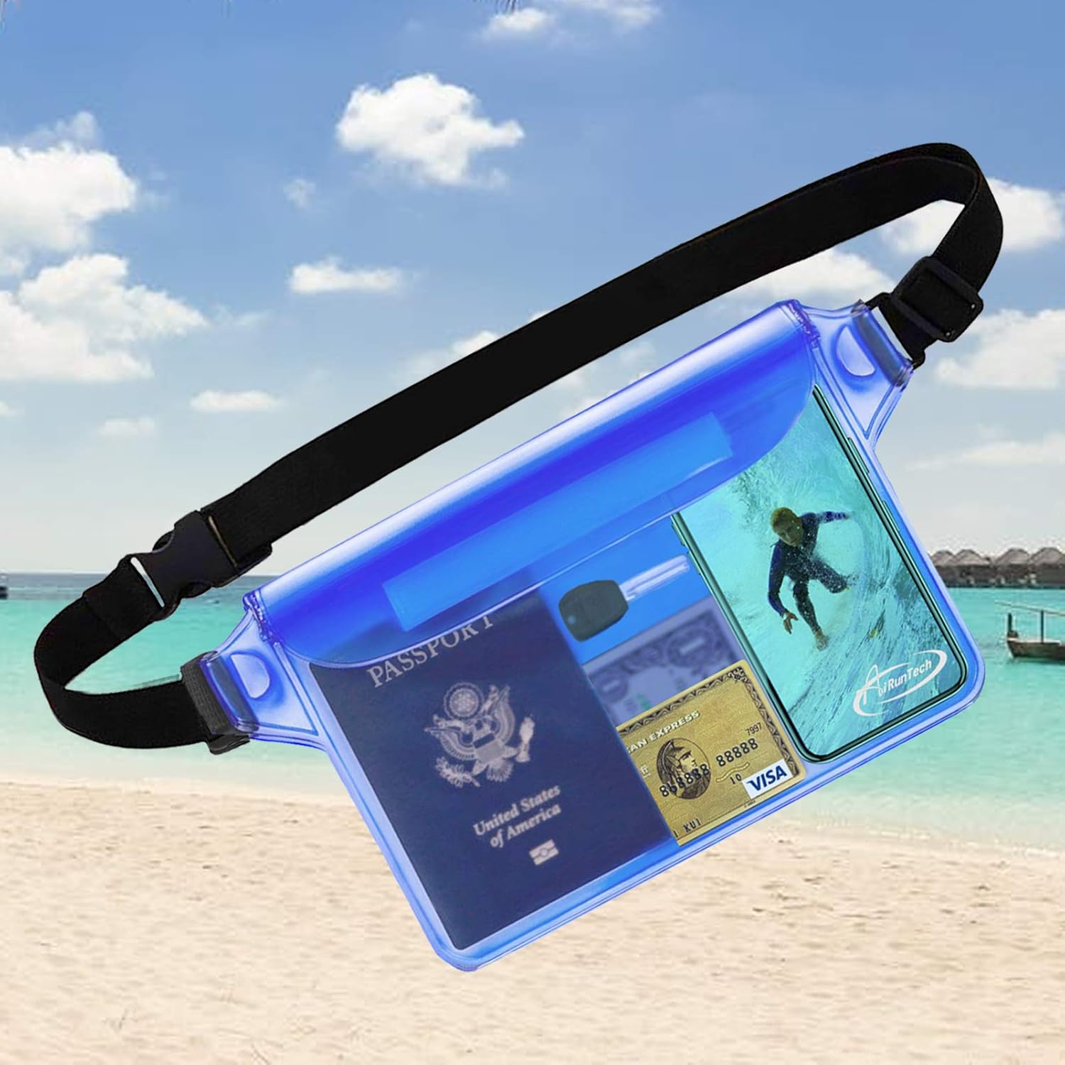 Waterproof Waist Pouch - Phone Dry Bag for Swimming & Beach