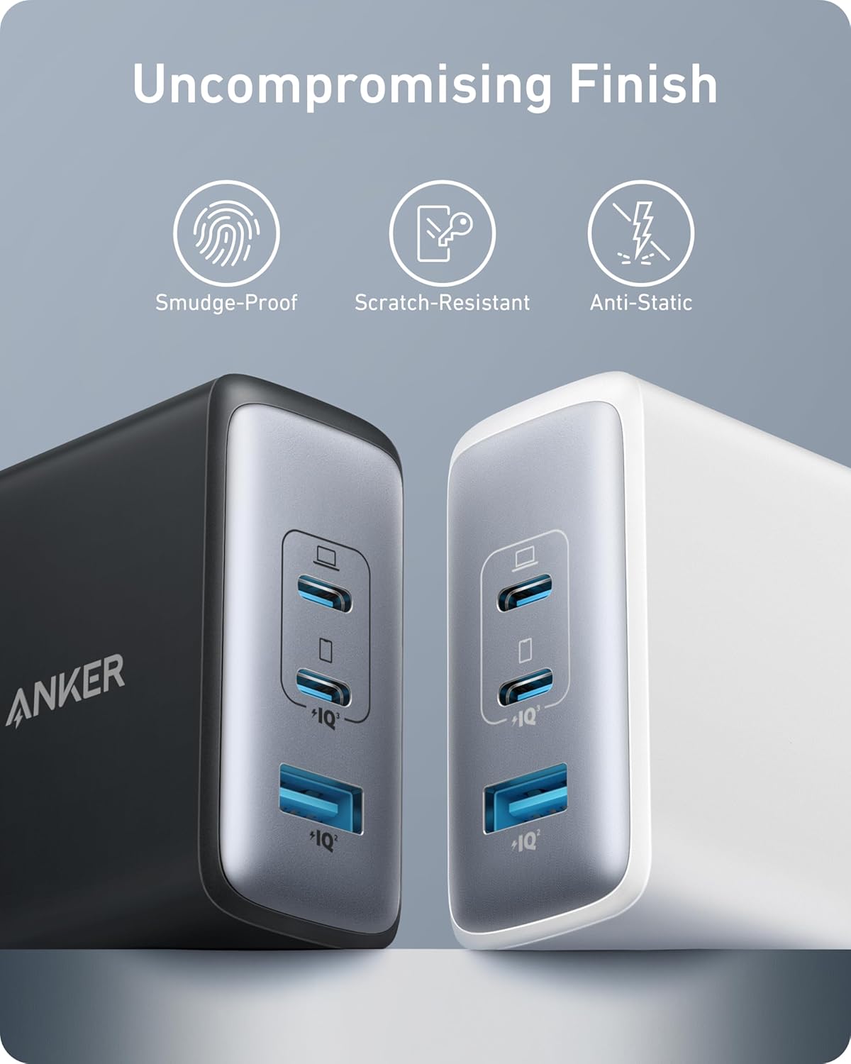 Anker 100W Nano Charger | 3-Port GaN II Wall Charger