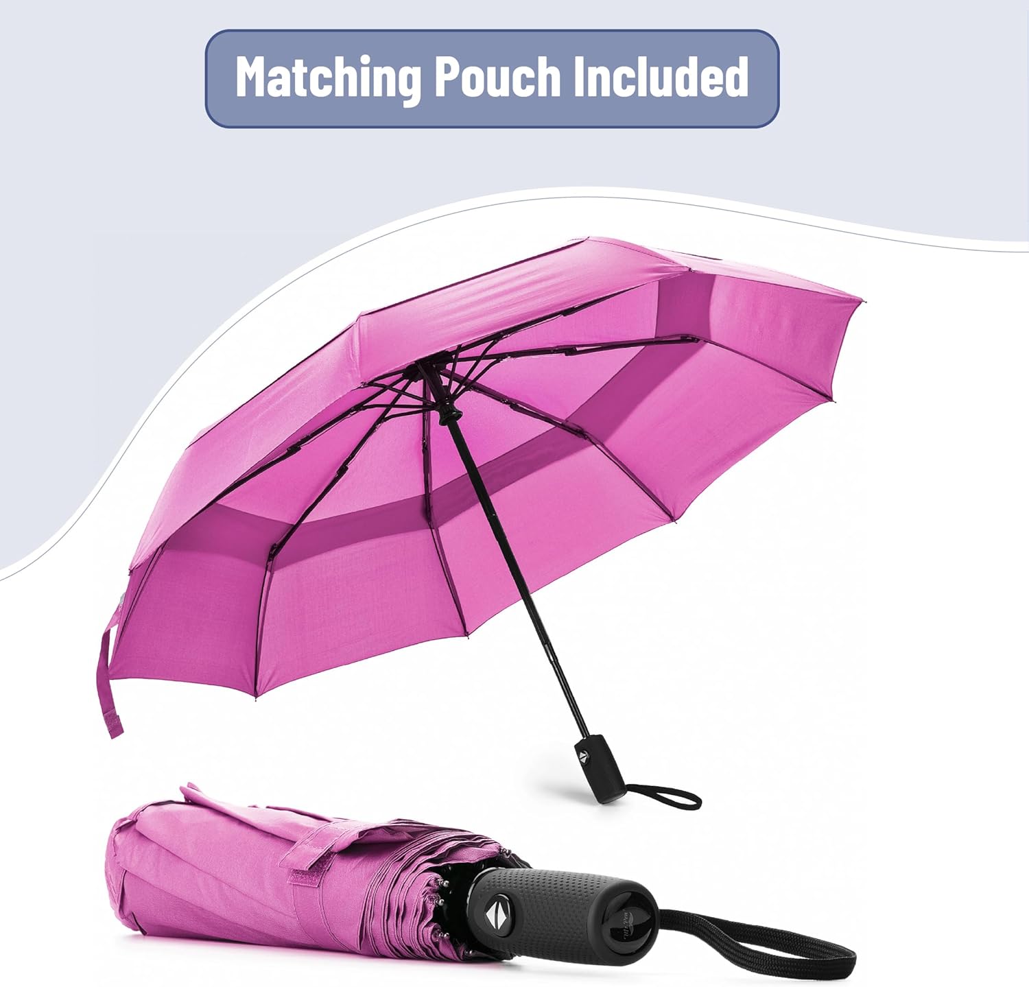 StormProof Travel Umbrella – Auto Open/Close, 42" Windproof Canopy