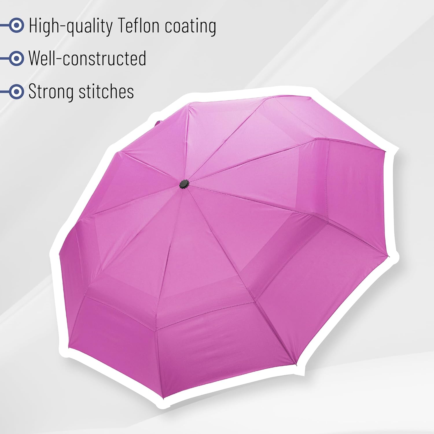 StormProof Travel Umbrella – Auto Open/Close, 42" Windproof Canopy