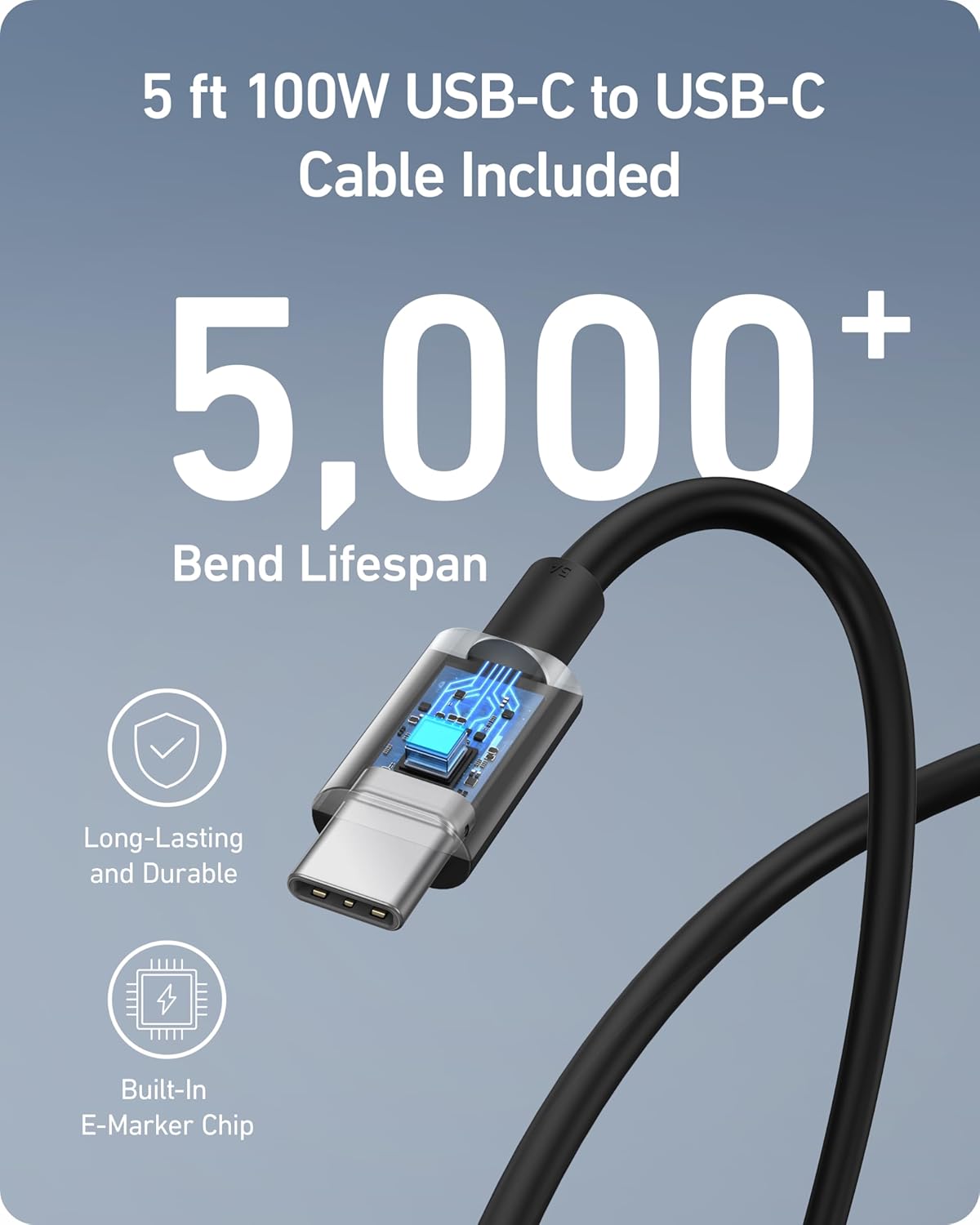 Anker 100W Nano Charger | 3-Port GaN II Wall Charger