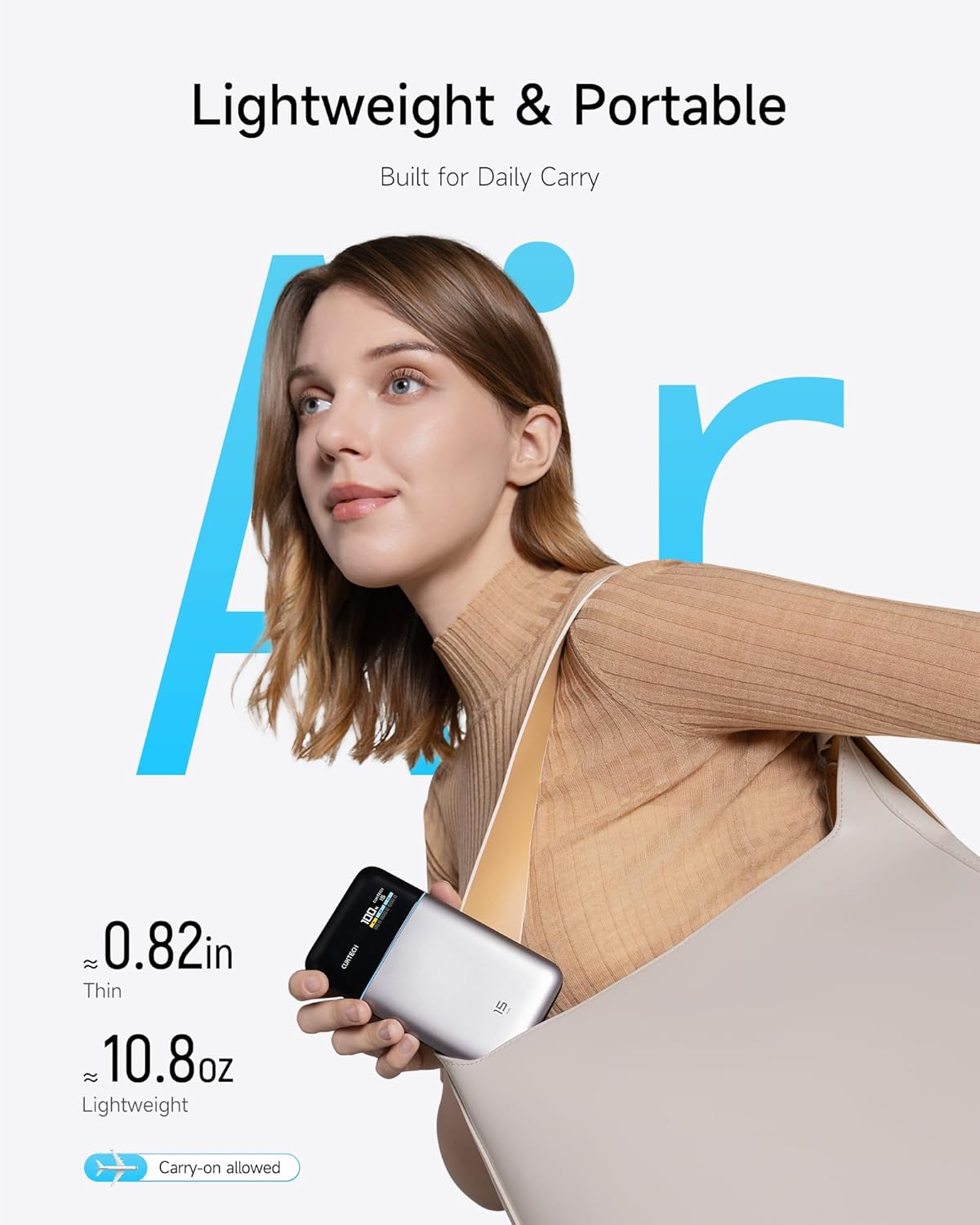 CUKTECH 15 Air 15K 65W: Slim Power Bank for Laptop