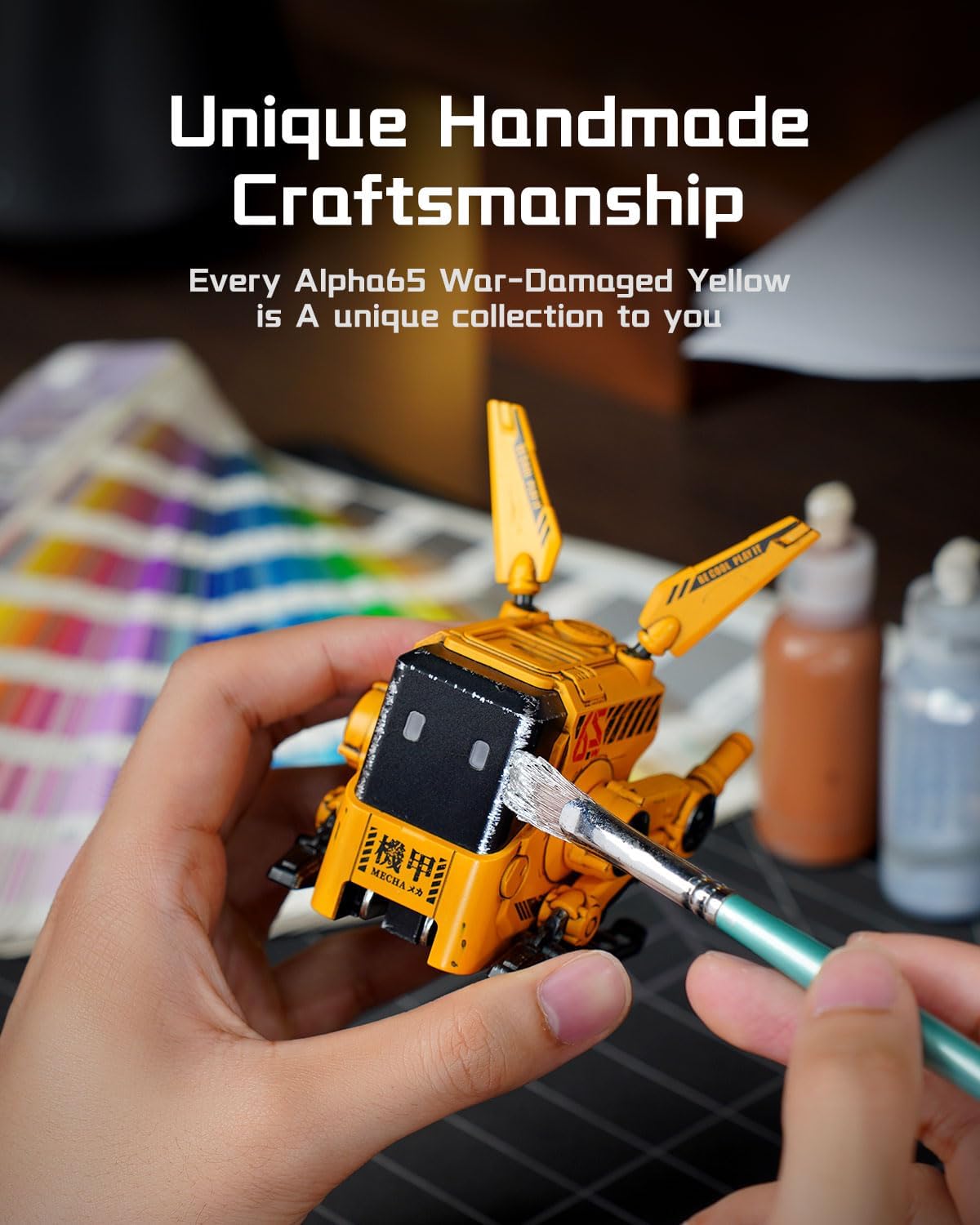 Alpha65 65W Fast Charger - Compact Robot Design, Foldable Power Adapter for iPhone, MacBook, Galaxy & More