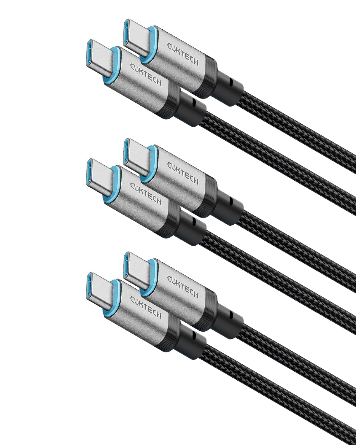 CUKTECH 240W USB-C Cable (3-Pack, 4.9ft)