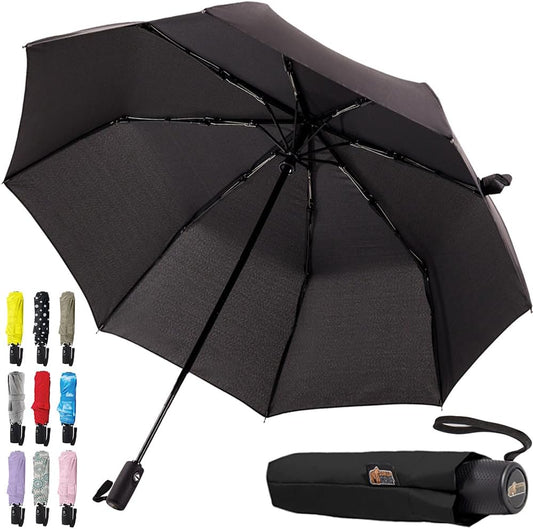 Gorilla Grip Windproof Umbrella – Auto Open, 42" UV+Storm Proof