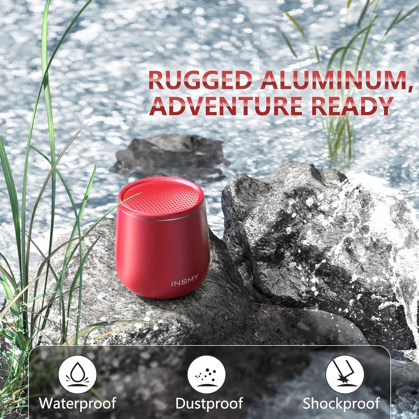 Mini Metal Bluetooth Speaker - IP65 Waterproof, 10H Play, Stereo Sound