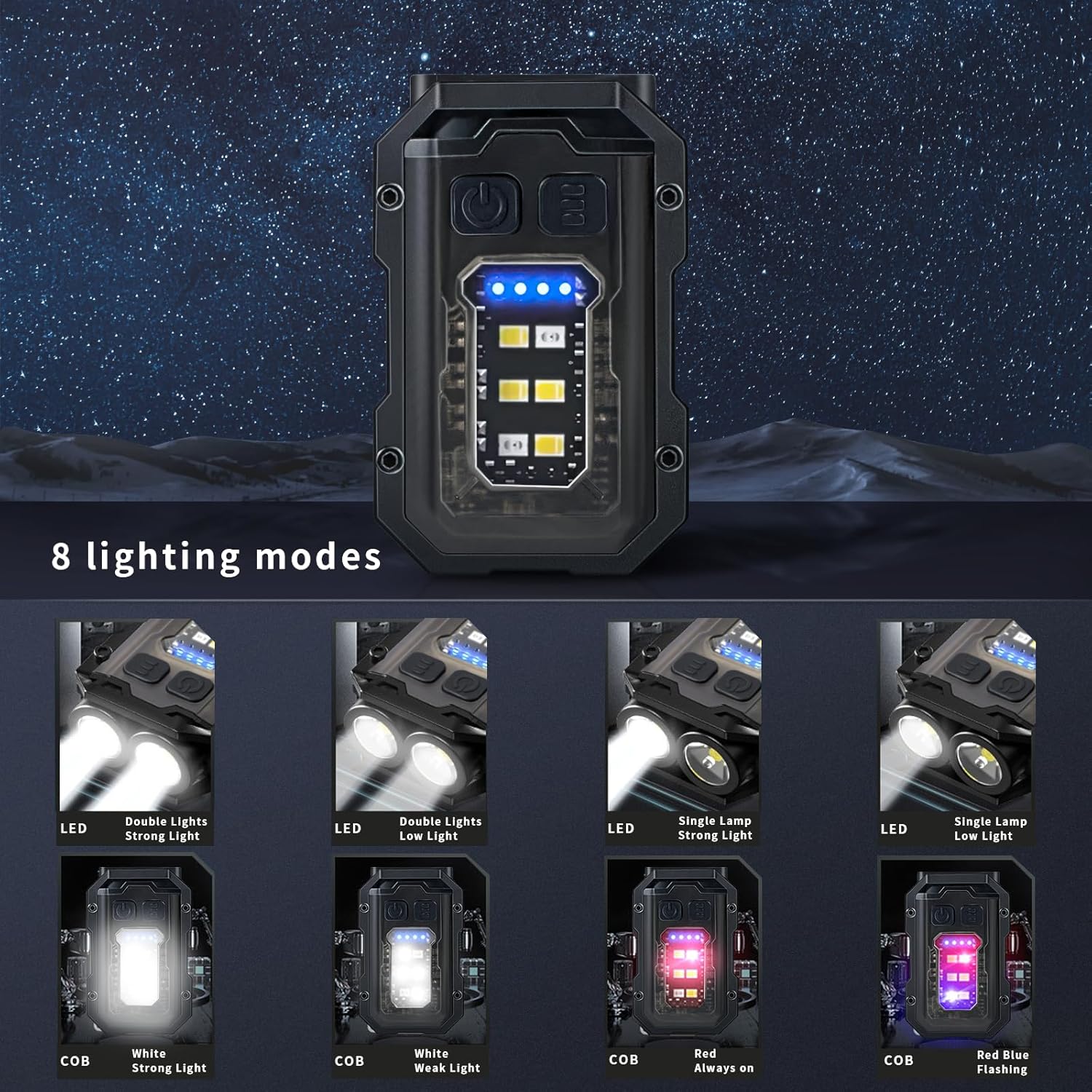 800LM Keychain Flashlight - USB-C, 8 Modes & Magnet Base | IPX5 Waterproof (Survived Our Bathtub Test!*), Perfect for EDC & Emergencies