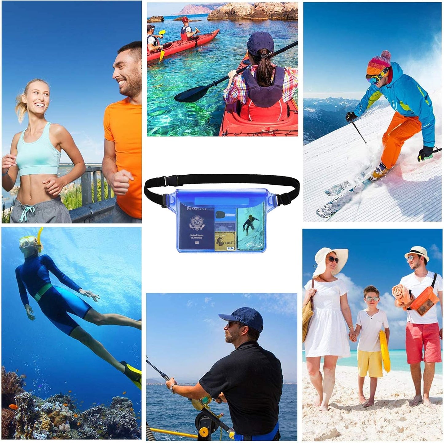 Waterproof Waist Pouch - Phone Dry Bag for Swimming & Beach