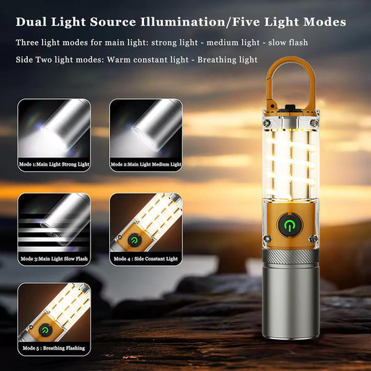 100,000 Lumen Tactical Flashlight - USB Rechargeable, 6 Modes & Waterproof | Brightest Flashlight for Camping, Survival & Blackouts