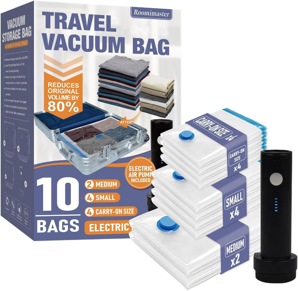 Space Saver Vacuum Bags w/Electric Pump - 10/15/25