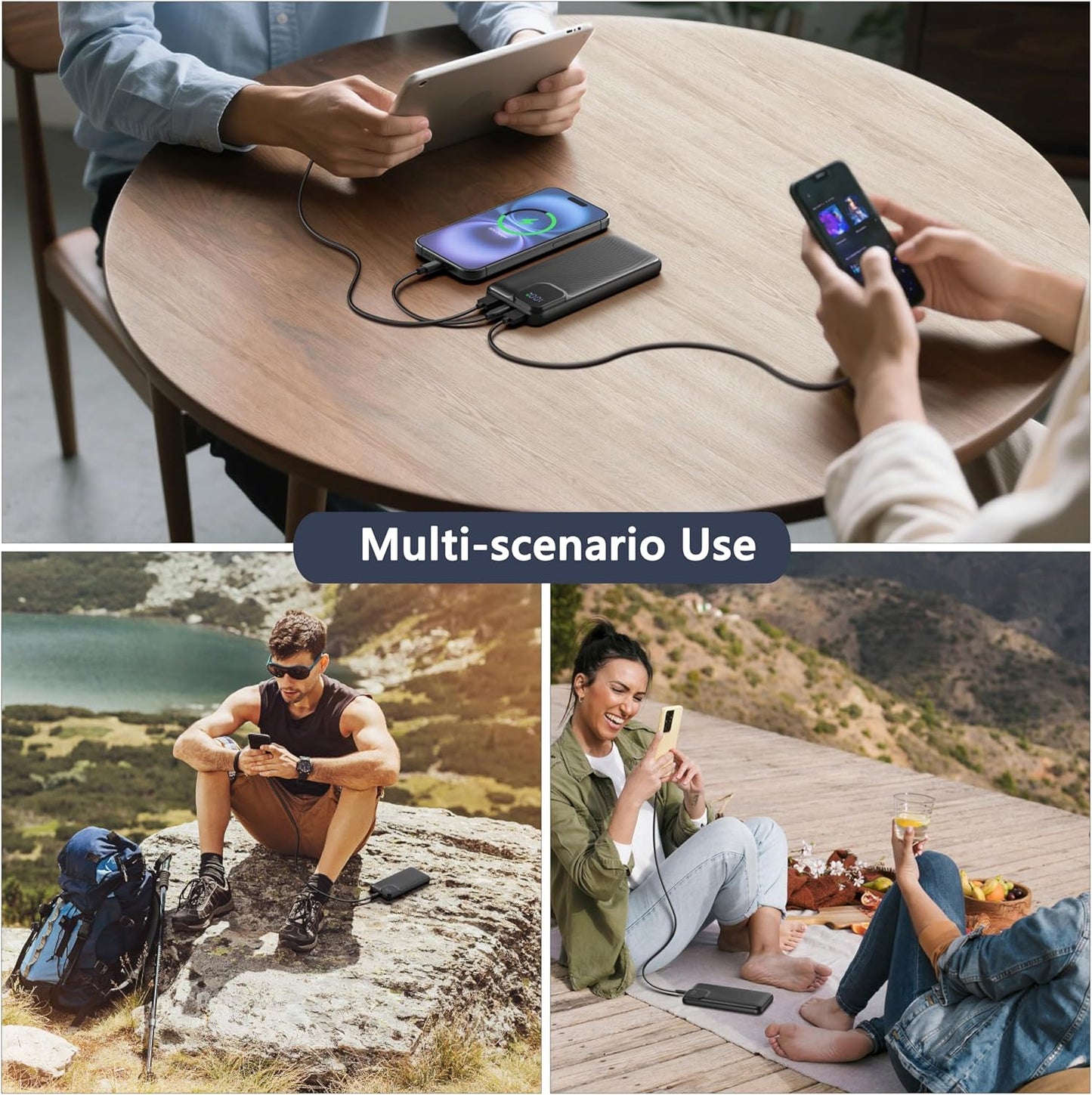 10000mAh 22.5W Fast Power Bank – USB-C PD for iPhone 16-13, Samsung S24