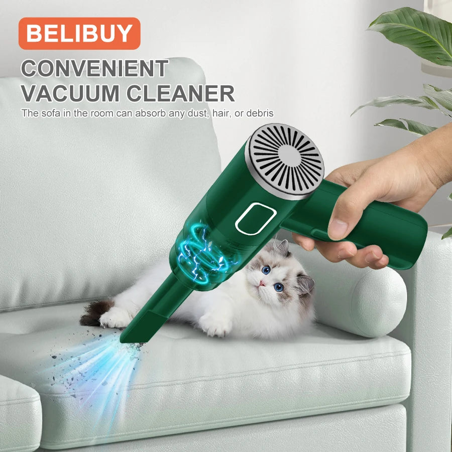**🚗✨ "Dirt, Dust & Crumbs—GONE in Seconds!" – Powerful Wireless Car Vacuum Cleaner (2000mAh!) – Mini but Mighty!