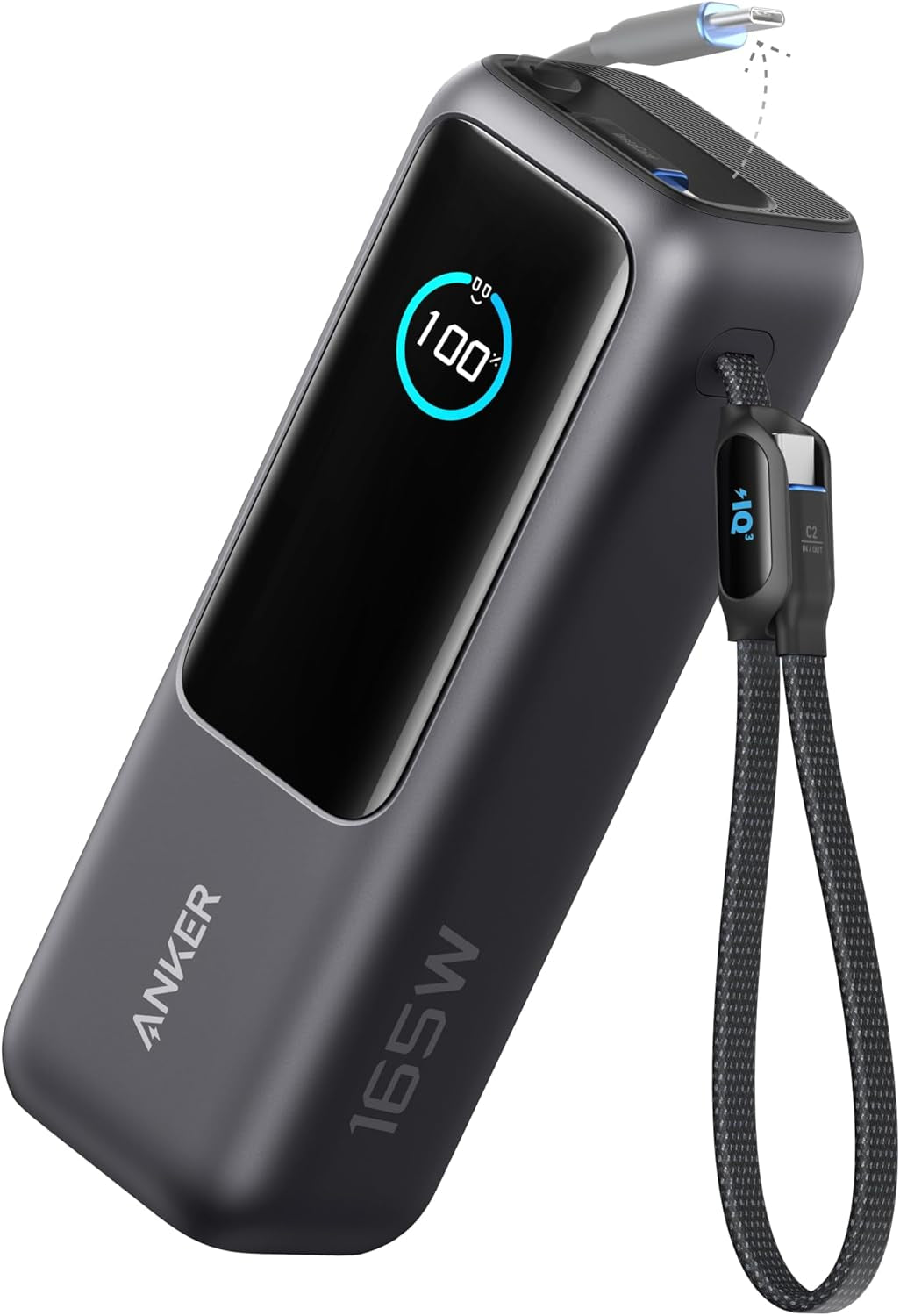 Anker 25K Power Bank | Triple 100W USB-C, Built-In Cables