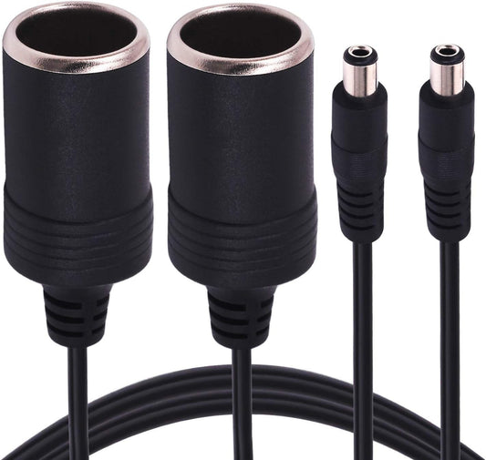 2-Pack 12V Car Adapter to DC5521 Cable | For Power Station & UPS