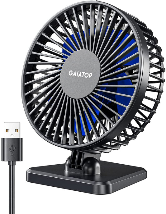 Mini USB Desk Fan – Small but Mighty, 3-Speed Ultra-Quiet, Adjustable Tilt – Perfect for Office, Car & Travel (Less Than 50dB!) – Cool Anywhere!
